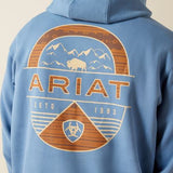 Ariat W26 Mens Sun Valley Circle Hoodie Coronet Blue