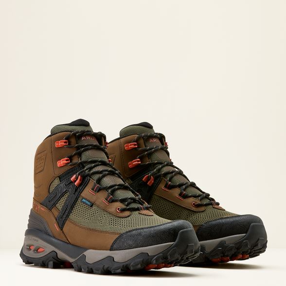 Ariat AW26 Mens Traverse Mid H20 Brown Bark/Evergreen