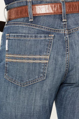 Cinch S63 Mens Silver Label Medium Stonewash Slim Straight Jeans