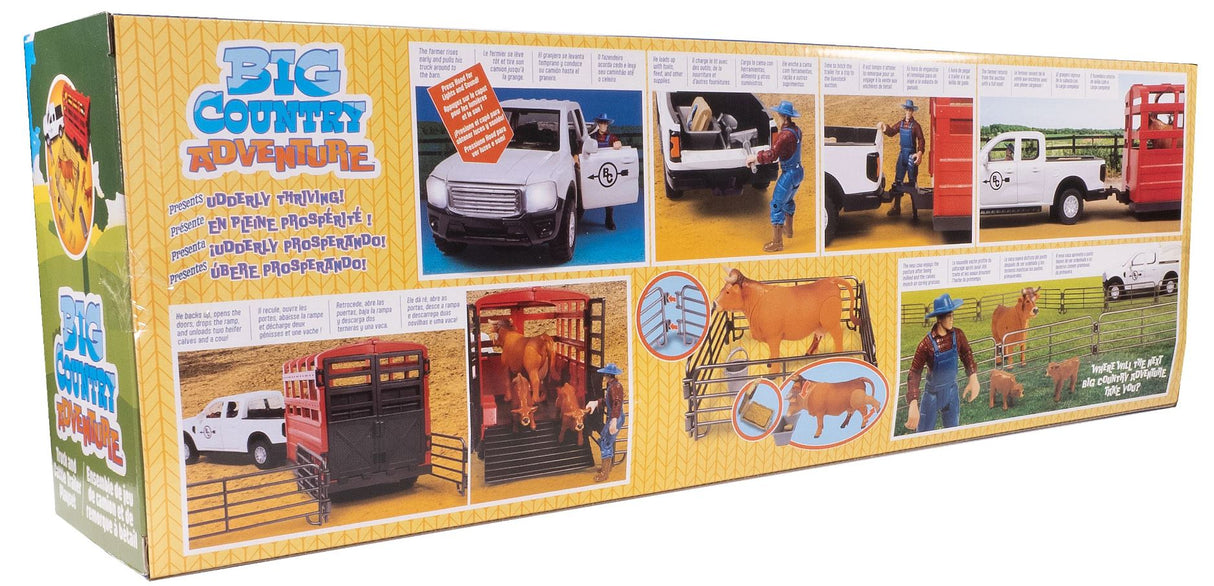 Big Country Toys Truck & Cattle Trailer Playset