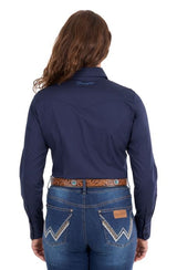 Wrangler SS27 Womens Hazel Logo Shirt Navy