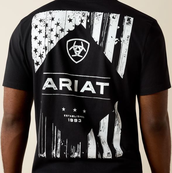 Ariat SS27 Mens Wooden Diamond Flag TShirt