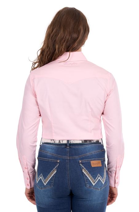 Wrangler SS27 Womens Hazel Logo Shirt Blush