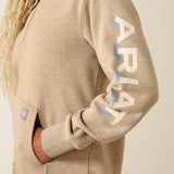 Ariat SS26 Womens Rebar Lightweight Logo 1/2 Zip Hoodie