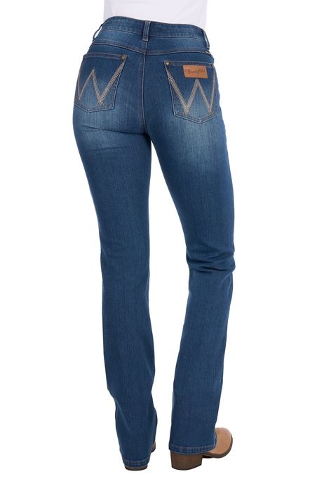 Wrangler SS27 Womens Etta High Rise Boot Cut Jean 34 Leg