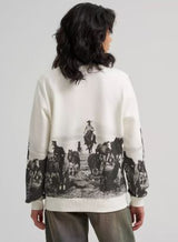 Wrangler Womens Archival Graphic Fleece Crew