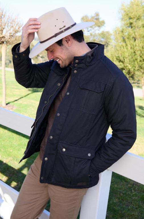 Thomas Cook AW25 Mens Tarcutta Oilskin Jacket Navy