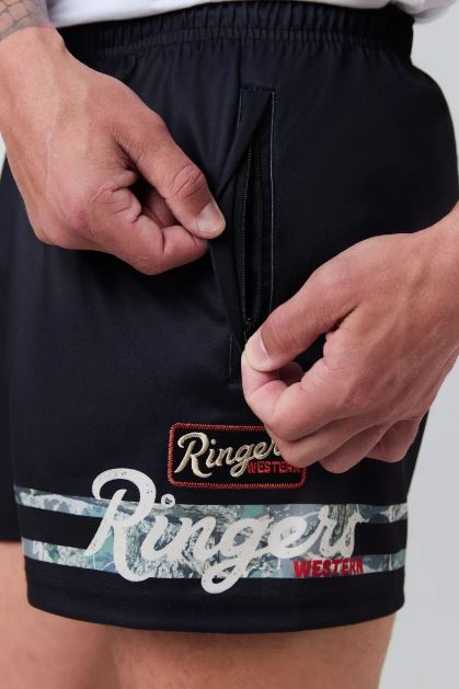 Ringers Western SS26 Backcountry Footy Short Black/Red