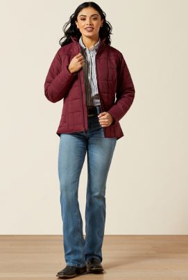 Ariat W26 Womens Crius Insulated Jacket Windsor Wine