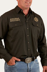 Ringers Western SS25 Mens Hawkeye Shirt Charcoal/Dark Sand