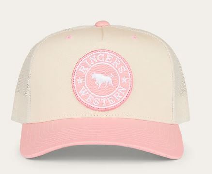 Ringers Western AW26 Signature Bull Trucker Cap Rosey/Off White