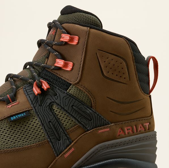 Ariat AW26 Mens Traverse Mid H20 Brown Bark/Evergreen