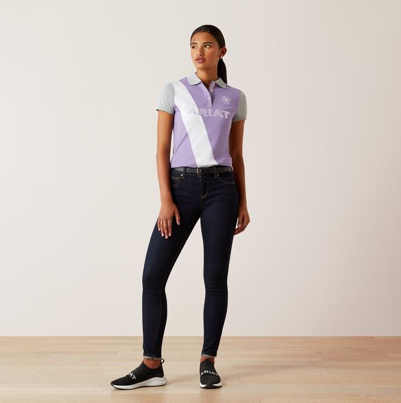 Ariat S25 Womens Taryn Polo Chalk Violet/Orchid Bloom