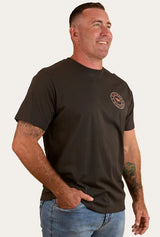 Ringers Western SS25 Mens Signature Bull TShirt Charcoal/Copper