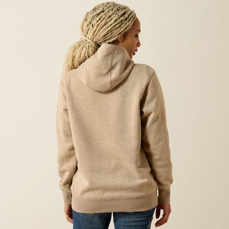 Ariat SS26 Womens Rebar Lightweight Logo 1/2 Zip Hoodie