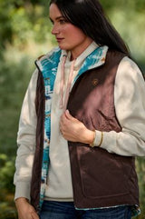 Ariat W26 Womens Dilon 2.0 Reversible Insulated Vest Mole