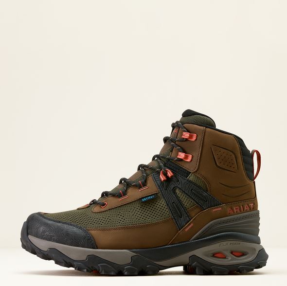 Ariat AW26 Mens Traverse Mid H20 Brown Bark/Evergreen