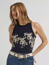 Wrangler x Lainey Wilson SS26 Cowboy Tank Black