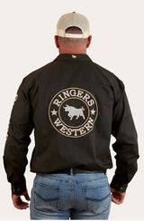 Ringers Western SS25 Mens Hawkeye Shirt Charcoal/Dark Sand