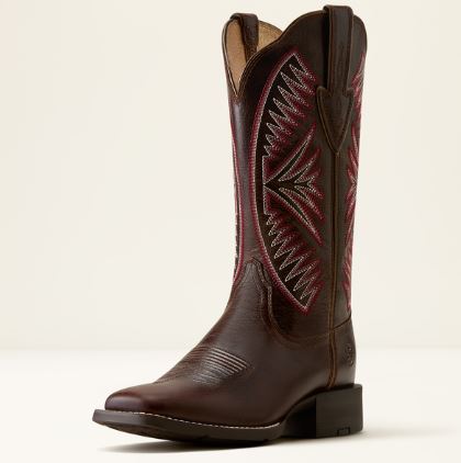 Ariat SS27 Womens Round Up Ruidoso Wide Square Toe Arizona Brown