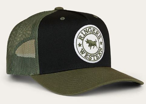 Ringers Western AW26 Signature Bull Trucker Cap Army/Black