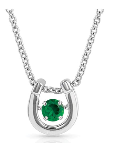 Montana Silversmith Dancing Horseshoe Birthstone Necklace