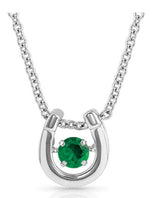 Montana Silversmith Dancing Horseshoe Birthstone Necklace