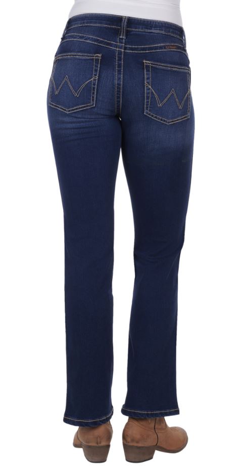 Wrangler Womens Ultimate Riding Jean Q Baby Dark Blue 32' Leg