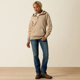 Ariat SS26 Womens Rebar Lightweight Logo 1/2 Zip Hoodie