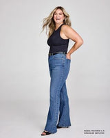 Wrangler Womens Bespoke High Rise Flare Jean 34 Leg