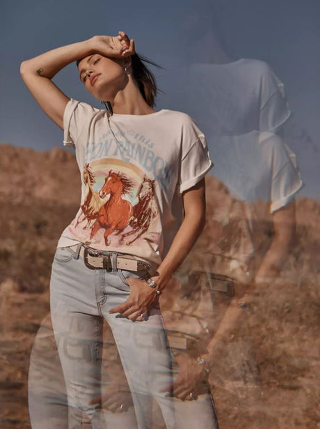 Wrangler x Lainey Wilson AW26 Neon Rainbow Girlfriend TShirt