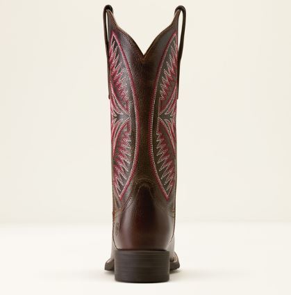 Ariat SS27 Womens Round Up Ruidoso Wide Square Toe Arizona Brown
