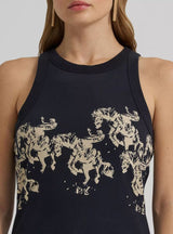 Wrangler x Lainey Wilson SS26 Cowboy Tank Black