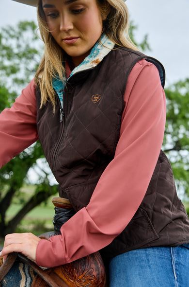 Ariat W26 Womens Team Kirby Pro Shirt Mauvewood