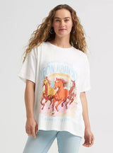 Wrangler x Lainey Wilson AW26 Neon Rainbow Girlfriend TShirt