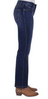 Wrangler Womens Ultimate Riding Jean Q Baby Dark Blue 32' Leg
