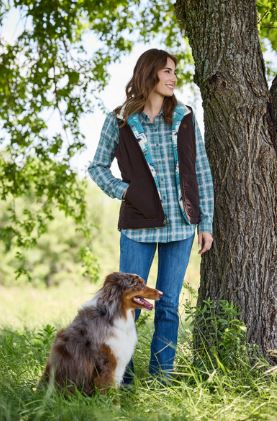 Ariat W26 Womens Dilon 2.0 Reversible Insulated Vest Mole