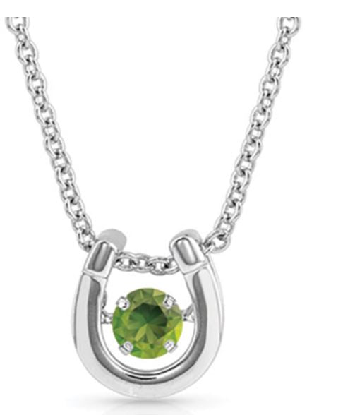 Montana Silversmith Dancing Horseshoe Birthstone Necklace