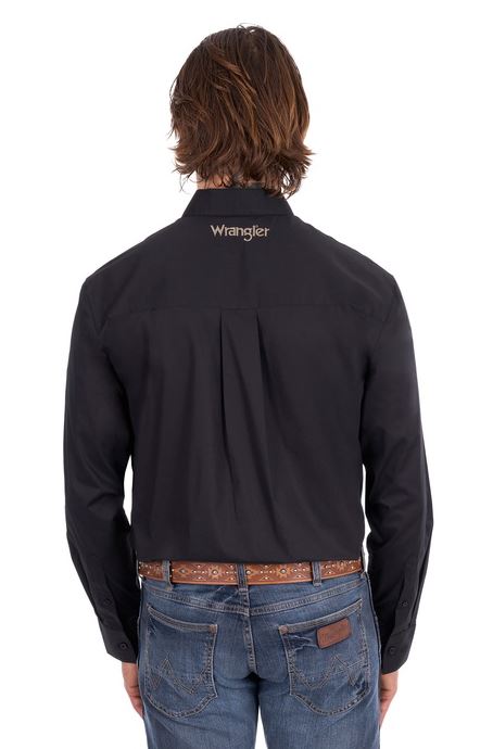 Wrangler Mens Flex Tech Logo Shirt Black