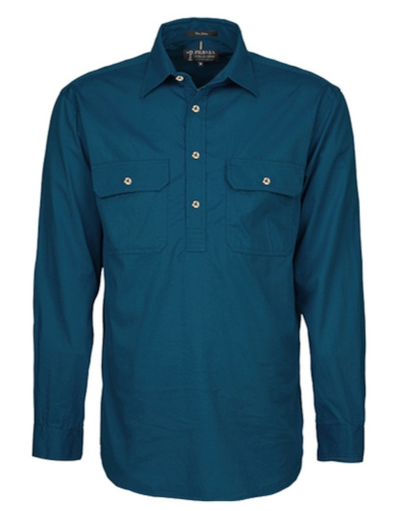 PILBARA MENS CLOSED FRONT LONG SLEEVE SHIRT