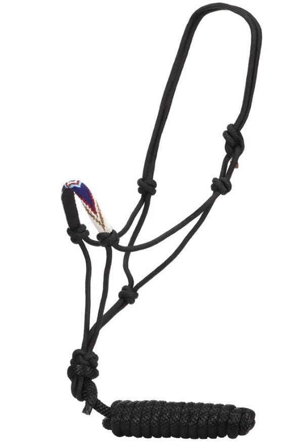 Fort Worth Beaded Nose Rope Halter with Lead