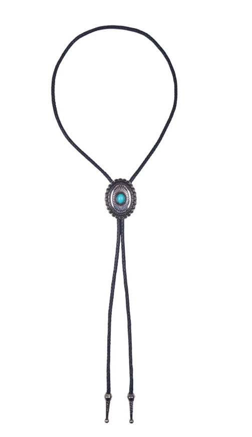 Pure Western SS27 Turquoise Stone Bolo Tie