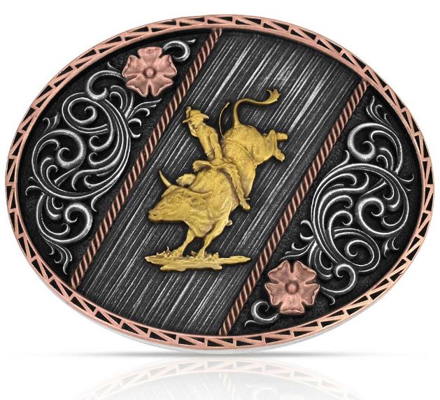 Montana Silversmiths Attitude Buckle Tri Colour Rodeo
