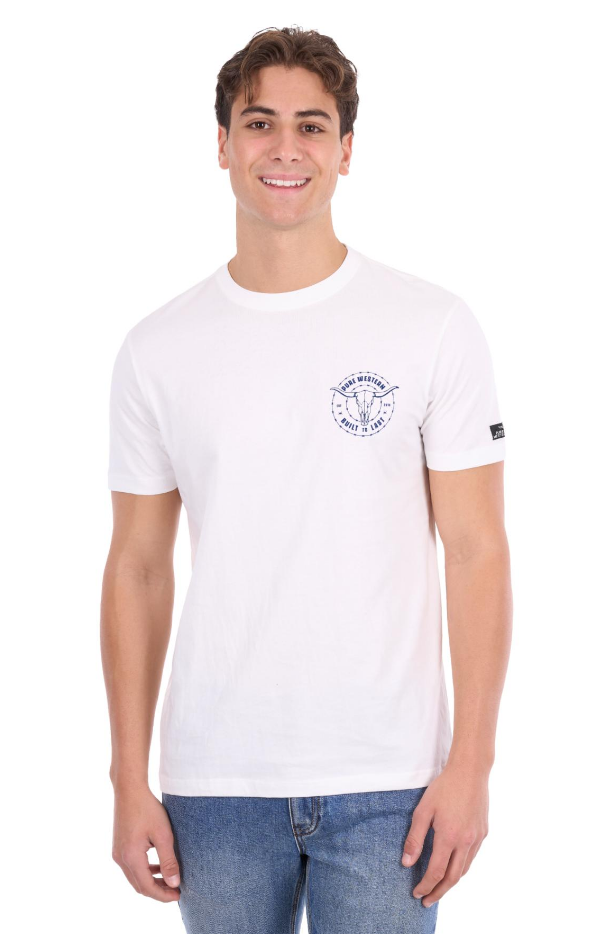Pure Western SS27 Mens Walker TShirt  Off White