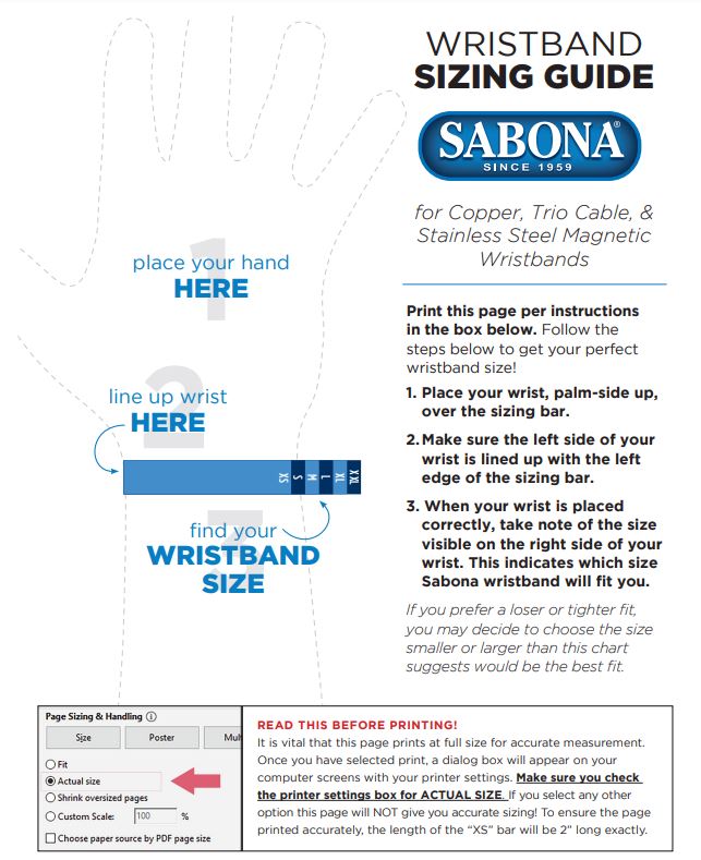 Sabona Original Copper Magnetic Wrist Band