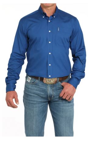 Cinch S52 Mens Solid Royal Blue Shirt