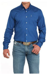 Cinch S52 Mens Solid Royal Blue Shirt