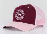 Ringers Western SS27 Signature Bull Trucker Cap Plum/Dusty Pink