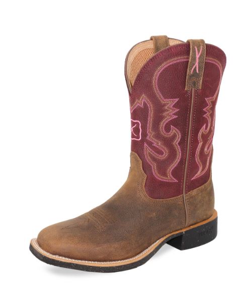 Twisted X AW25 Womens 11'' Pink Tech X2 Boot Brunette/Oxblood