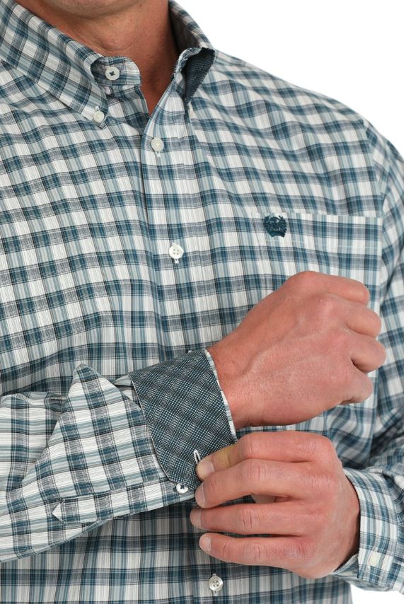 Cinch S51 Mens Cream Plaid Shirt